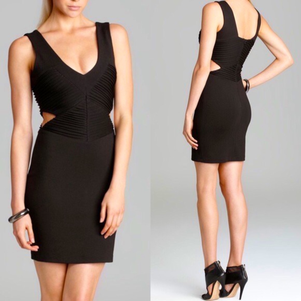 Black PARKER Ribbed Mini Dress Size S